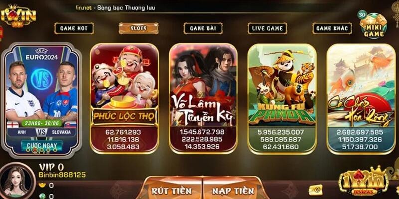 Danh sách game hot iwin được bet thủ ưa chuộng